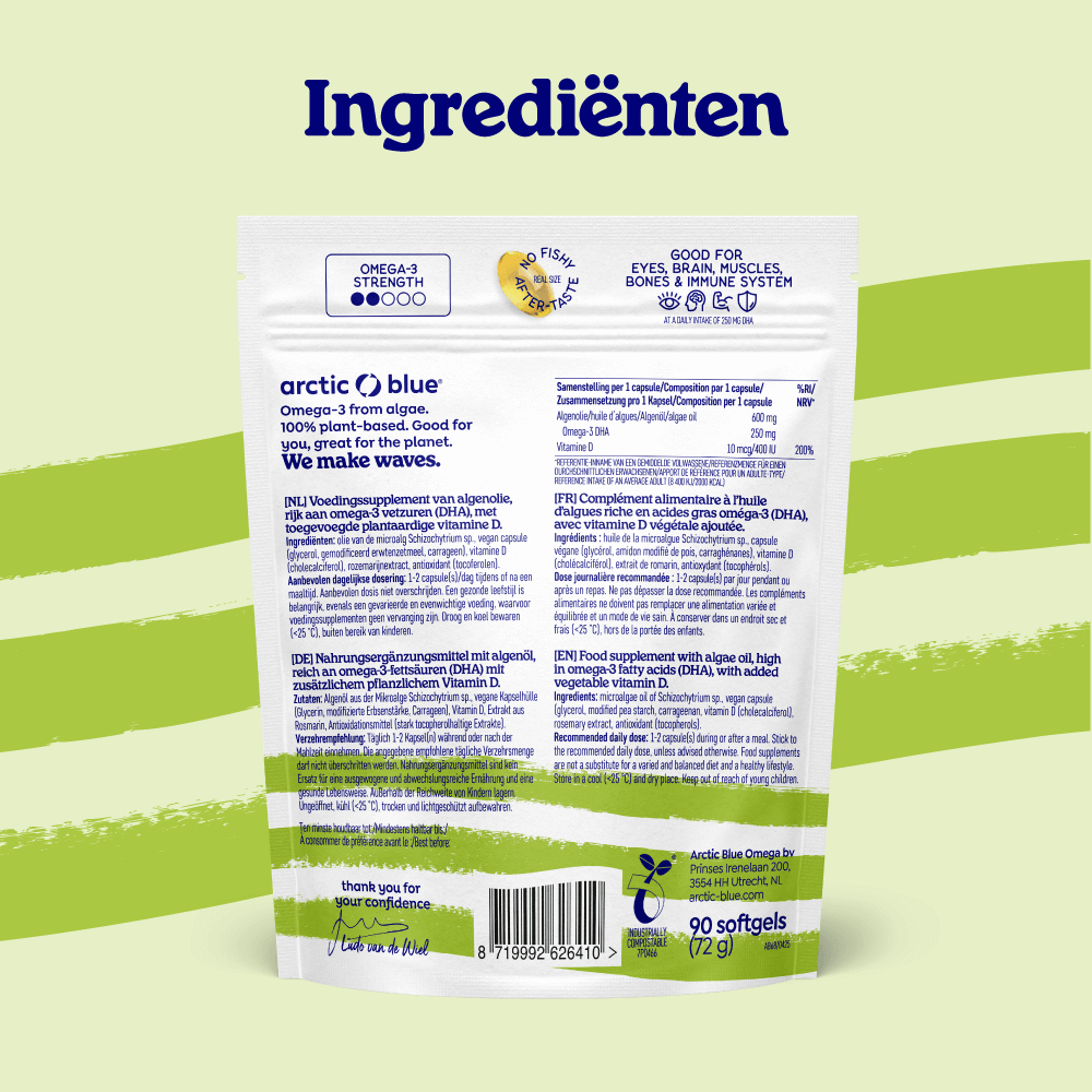 Algenolie DHA met Vitamine D capsules
