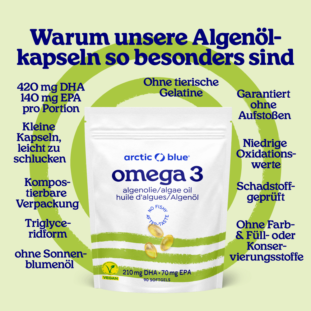 Algenöl DHA und EPA Kapseln