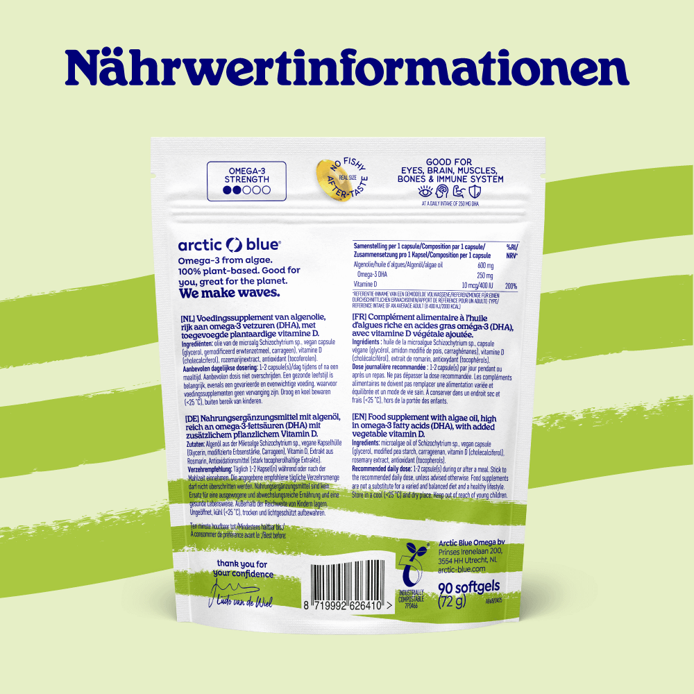 Algenöl DHA mit Vitamin D Kapseln