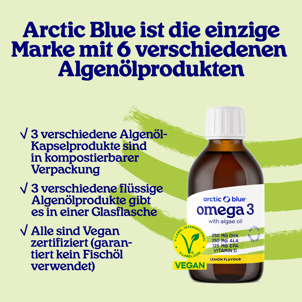 Algenöl und Hanfsamenöl