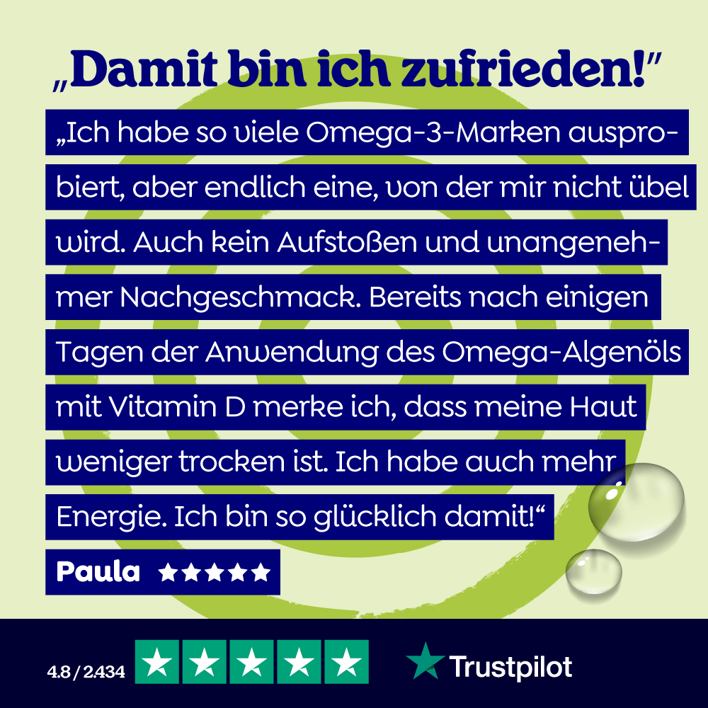Algenöl und Hanfsamenöl