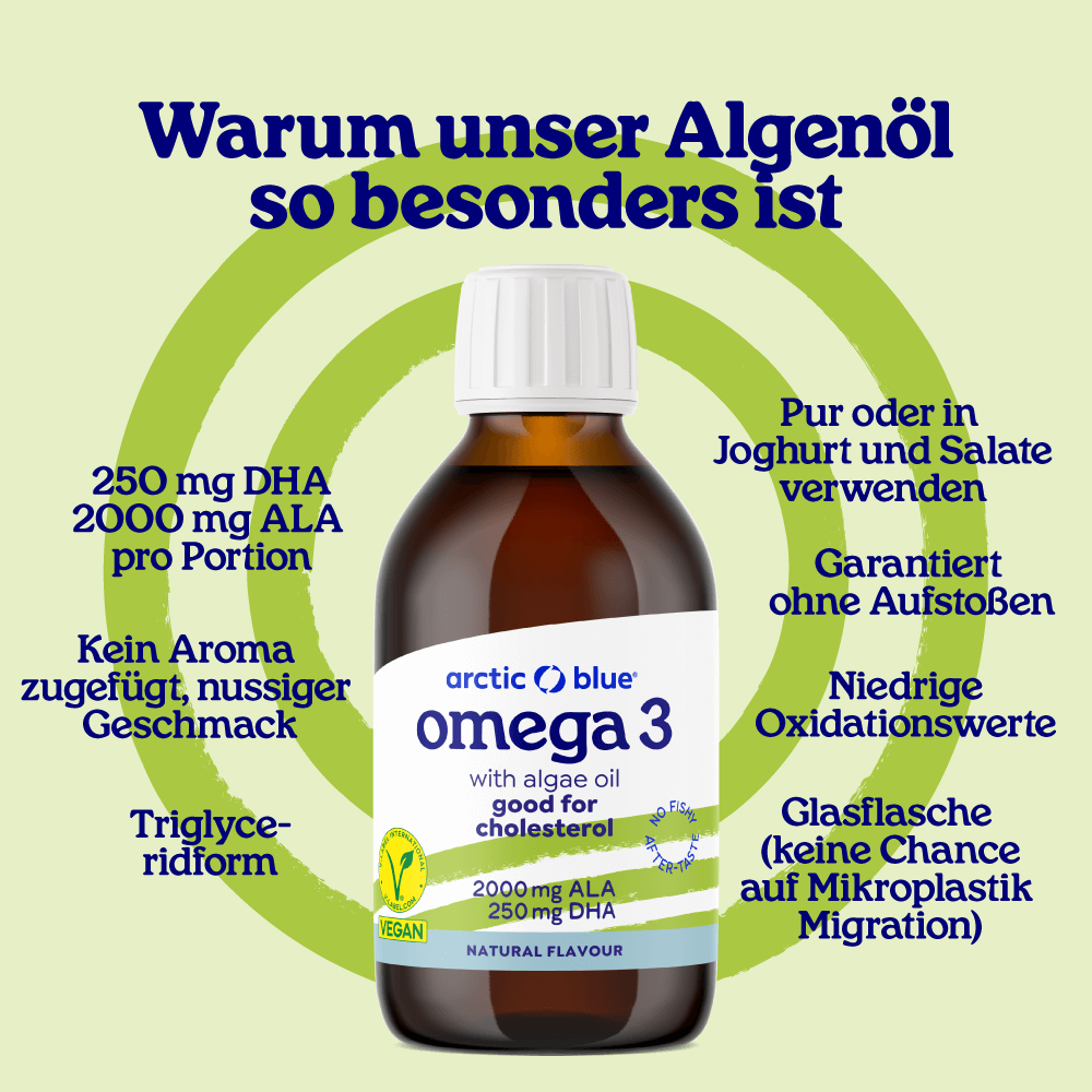 Algenöl und Leinöl