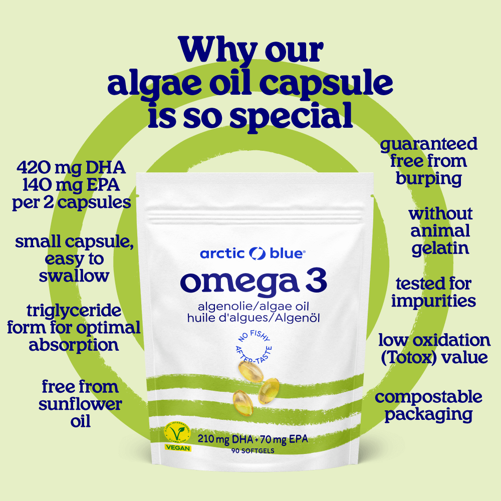 Algae Oil DHA and EPA Capsules
