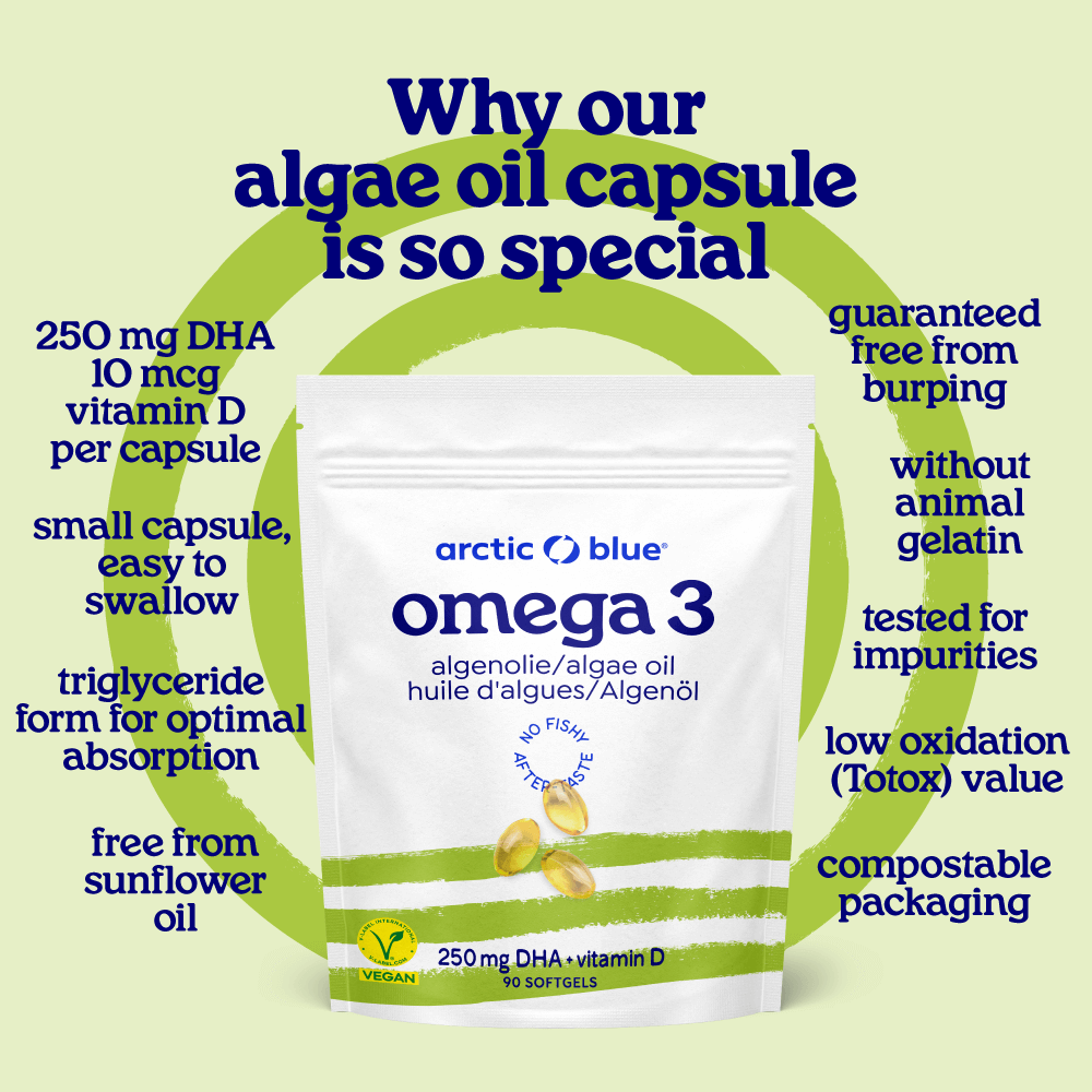 Algae Oil DHA with Vitamin D Capsules