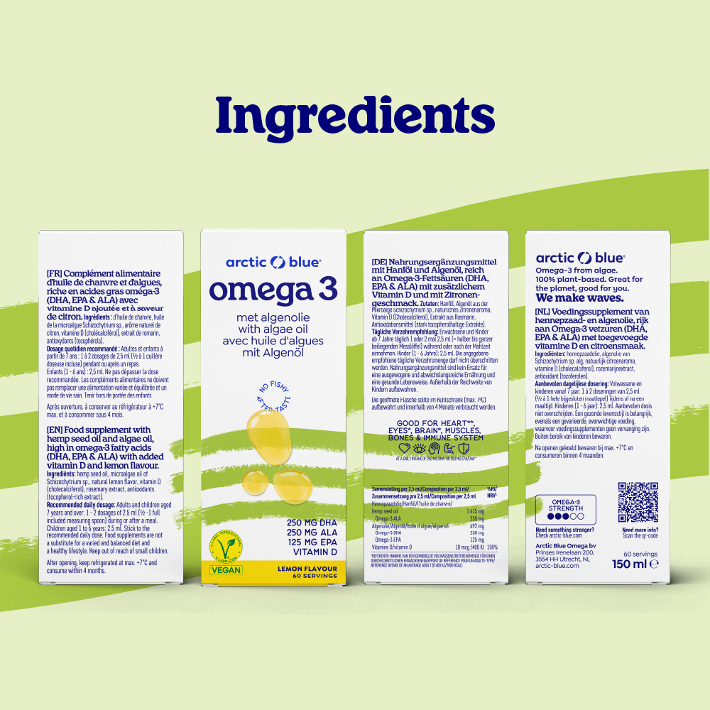 Algae Oil and Hemp Seed Oil