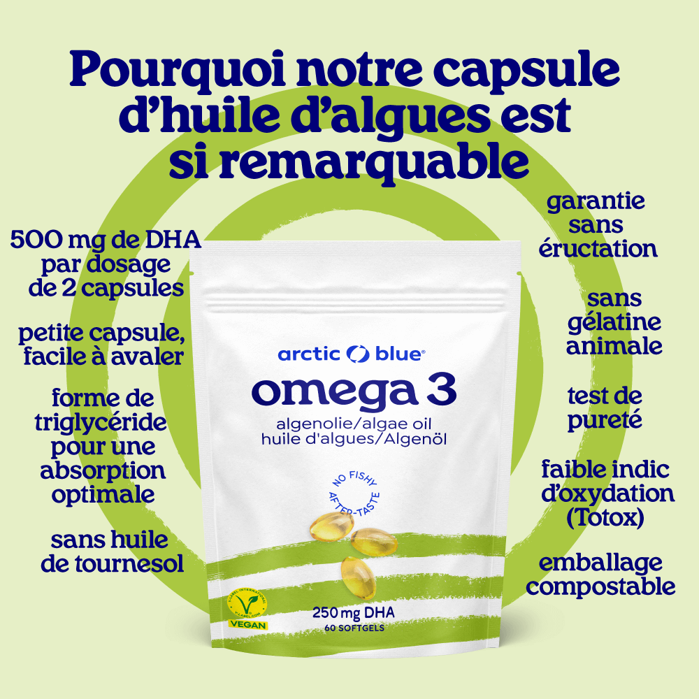 Capsules d'huile d'algues DHA