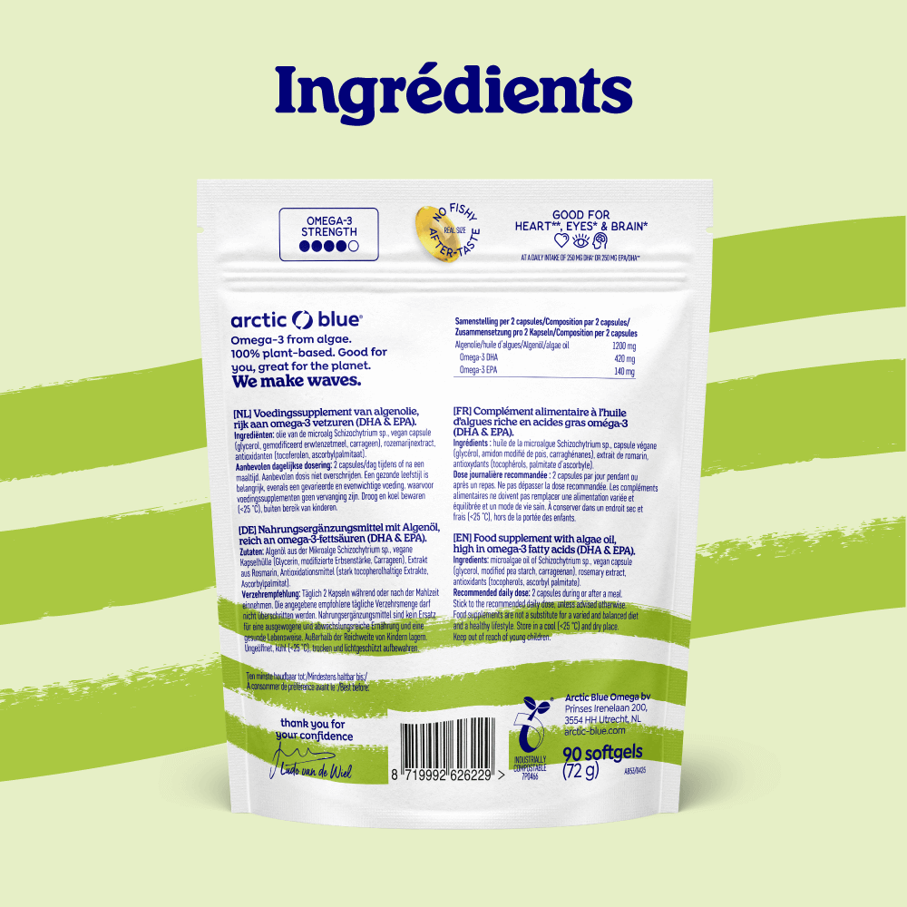 Capsules d'huile d'algues DHA et EPA