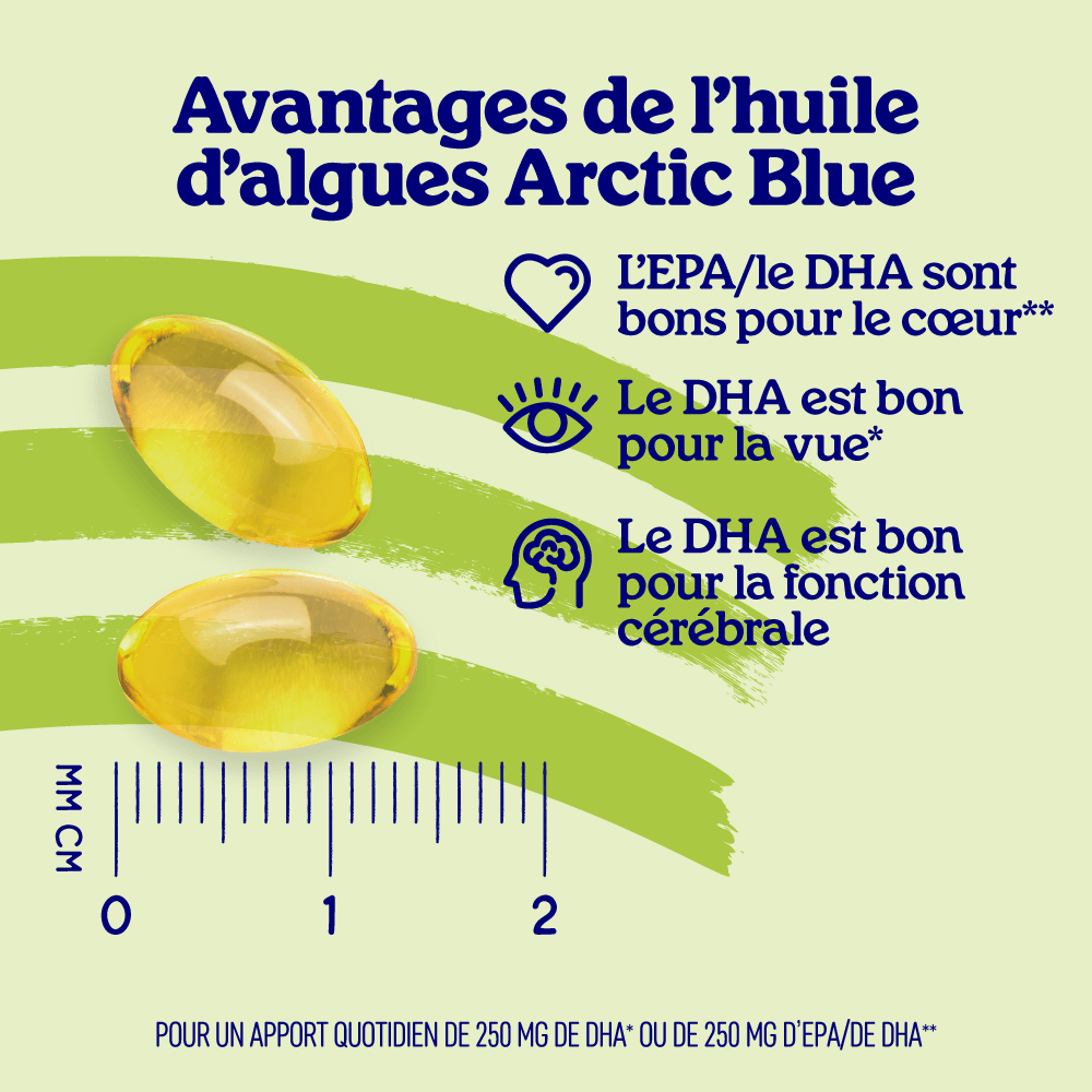 Capsules d'huile d'algues DHA et EPA