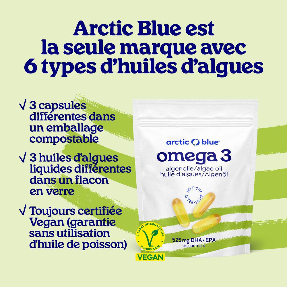 Capsules d'huile d'algues DHA et EPA (grand format)
