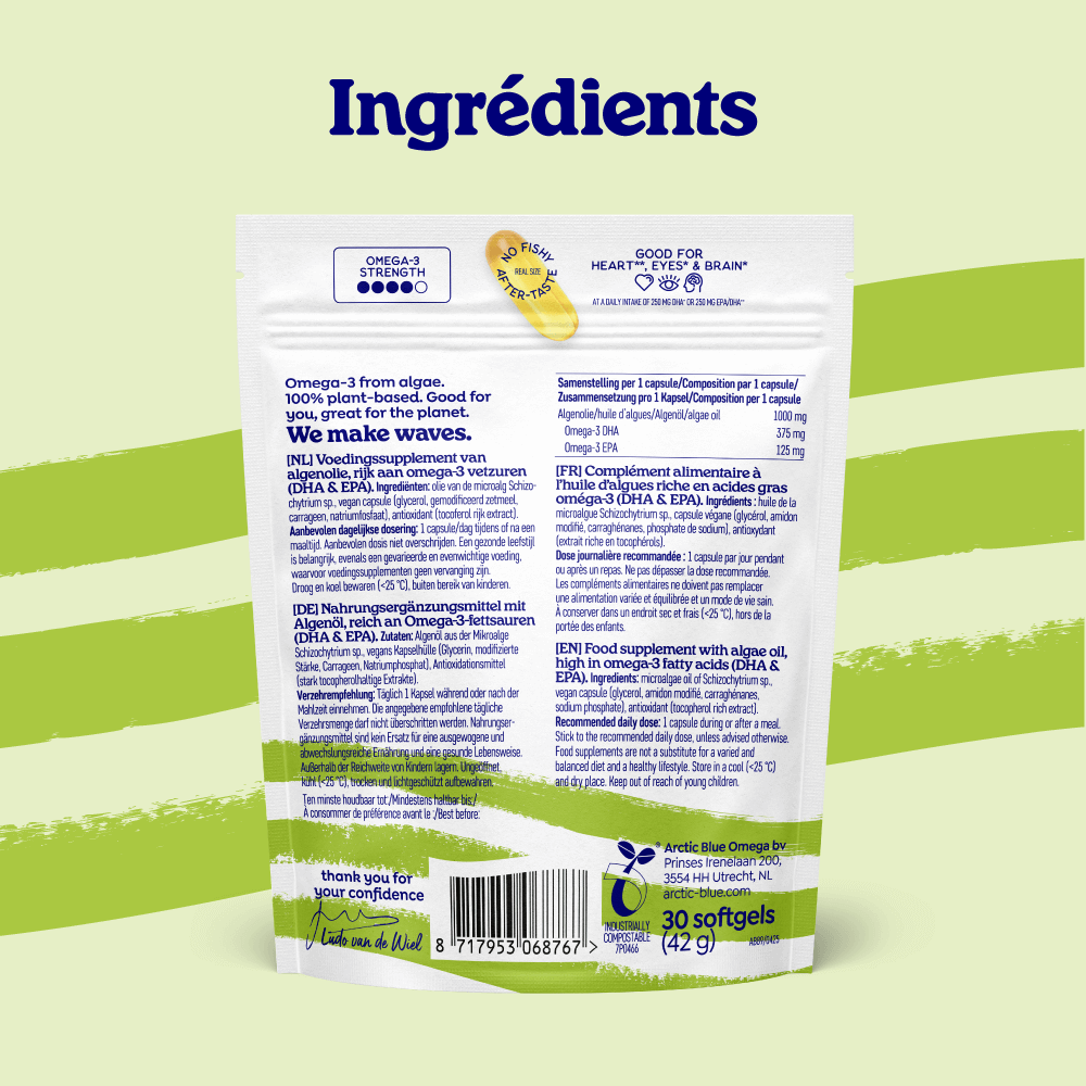 Capsules d'huile d'algues DHA et EPA (grand format)
