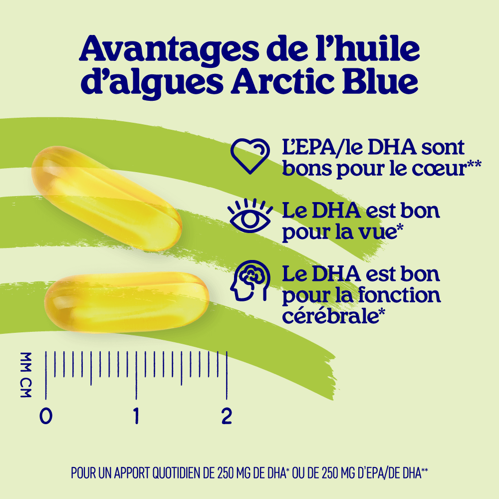 Capsules d'huile d'algues DHA et EPA (grand format)