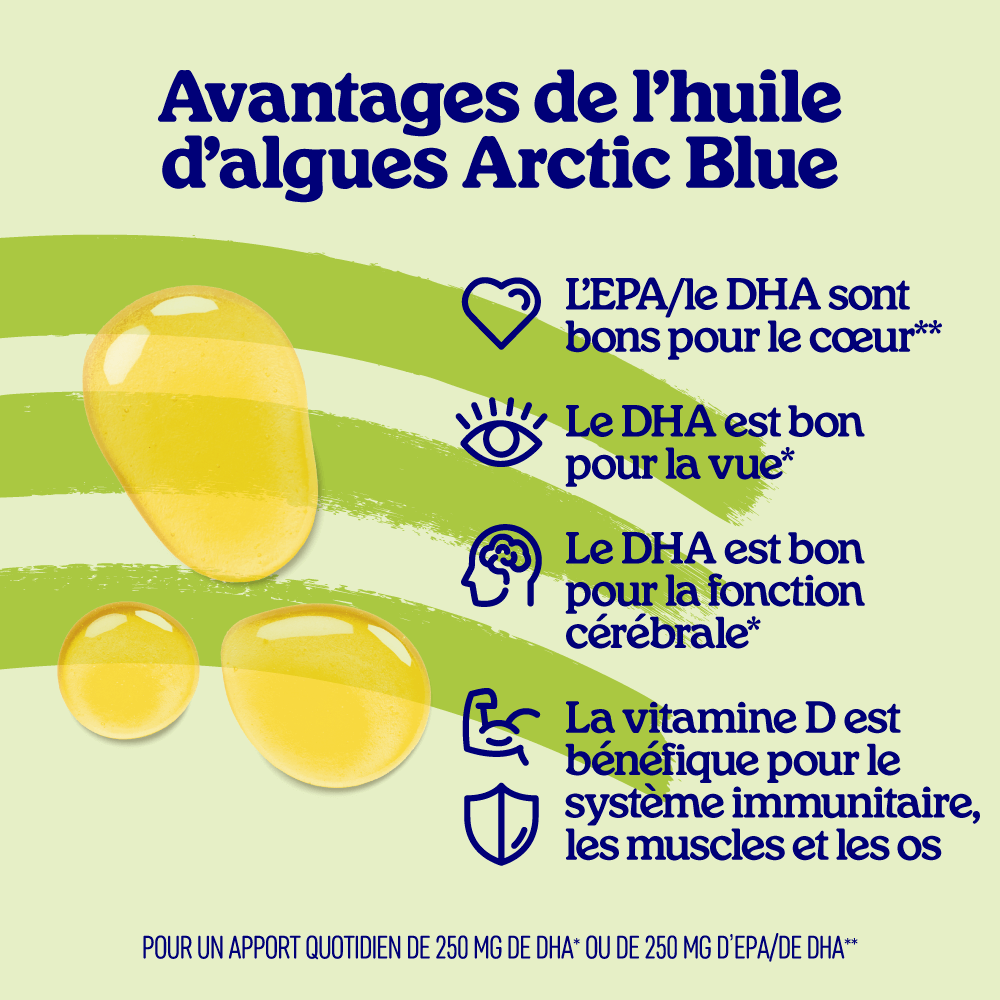 Huile d'algues et huile de chanvre