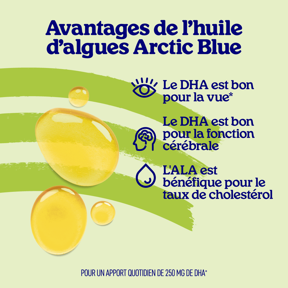 Huile d'algues et huile de lin