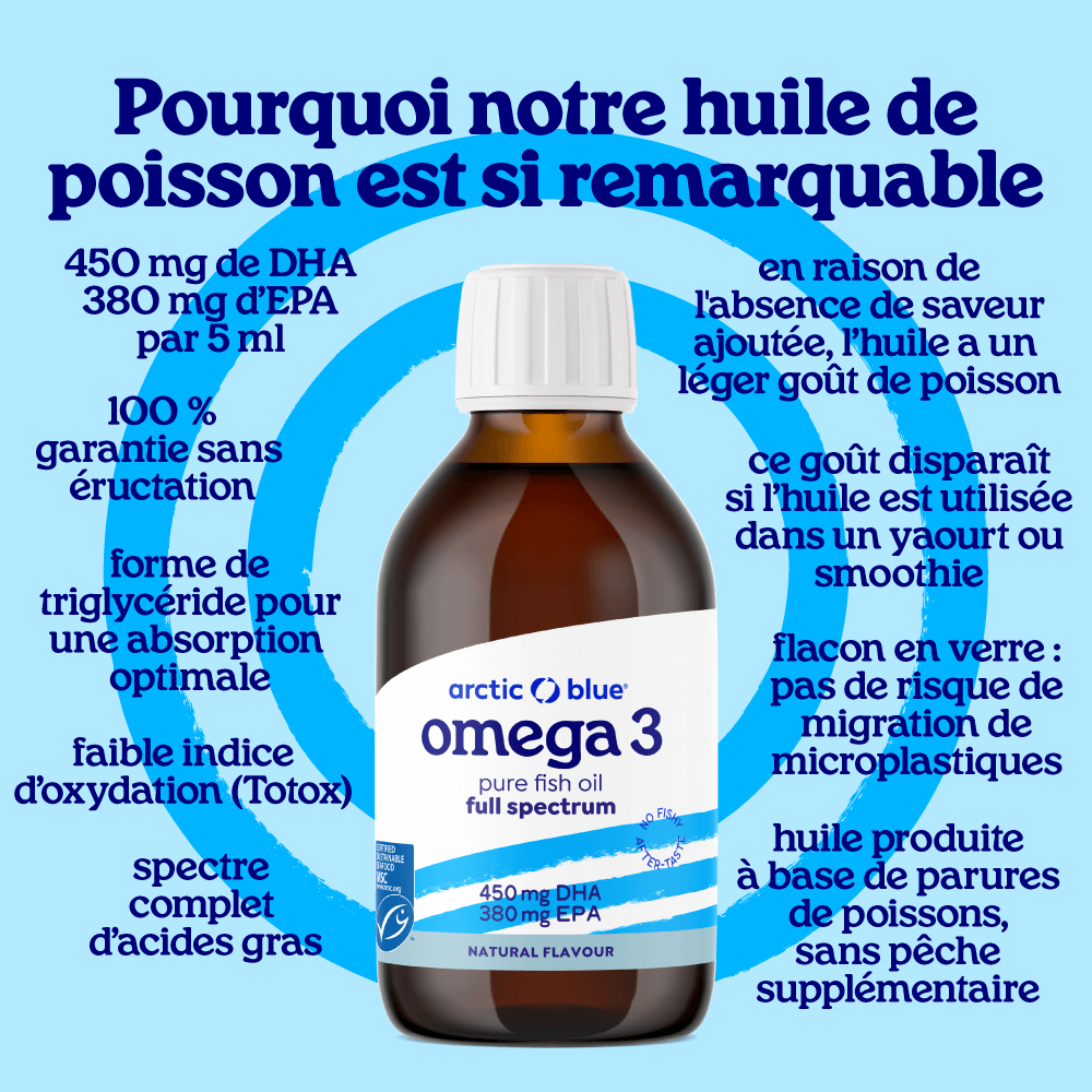 Huile de poisson pure (goût naturel)