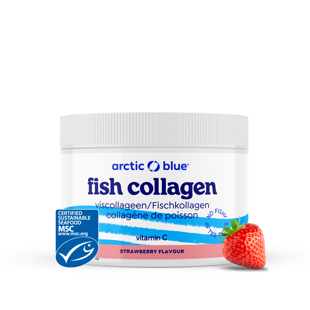 Collagène de poisson en poudre fraise