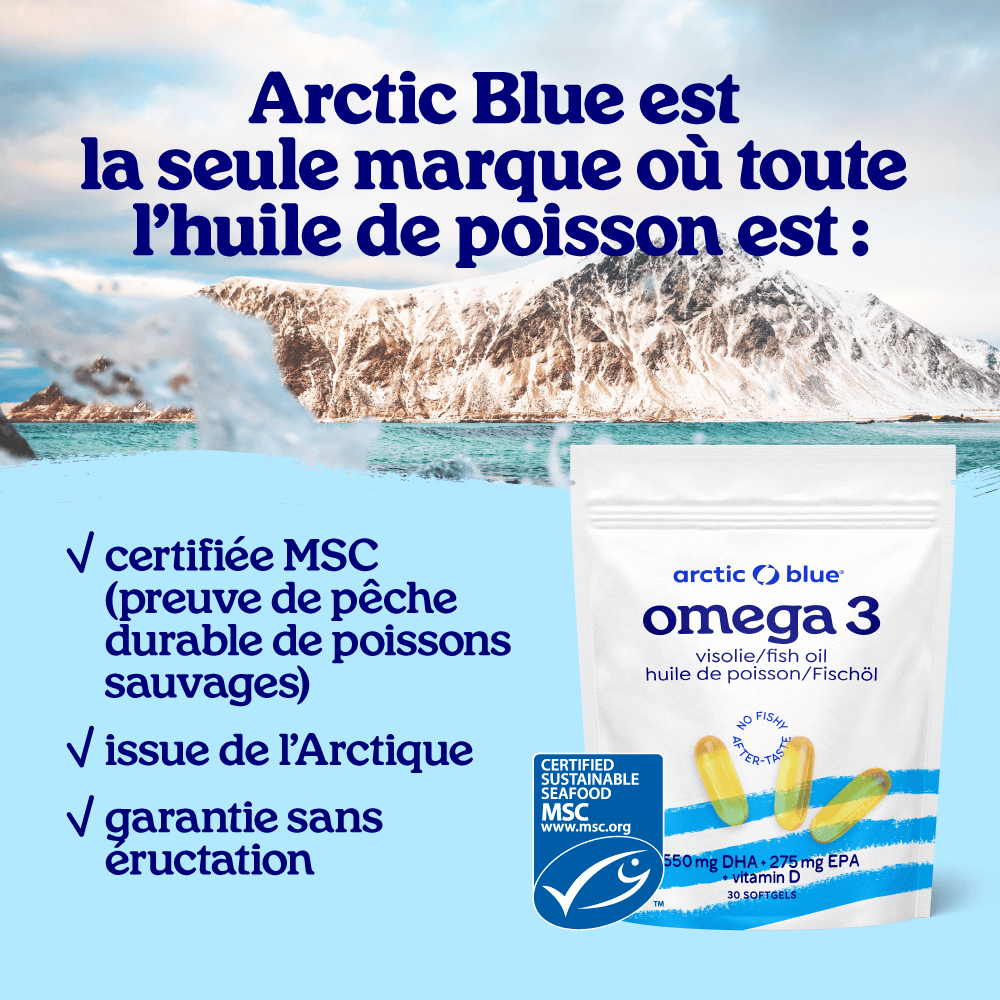 Capsules d'huile de poisson avec vitamine D3 (grand format)